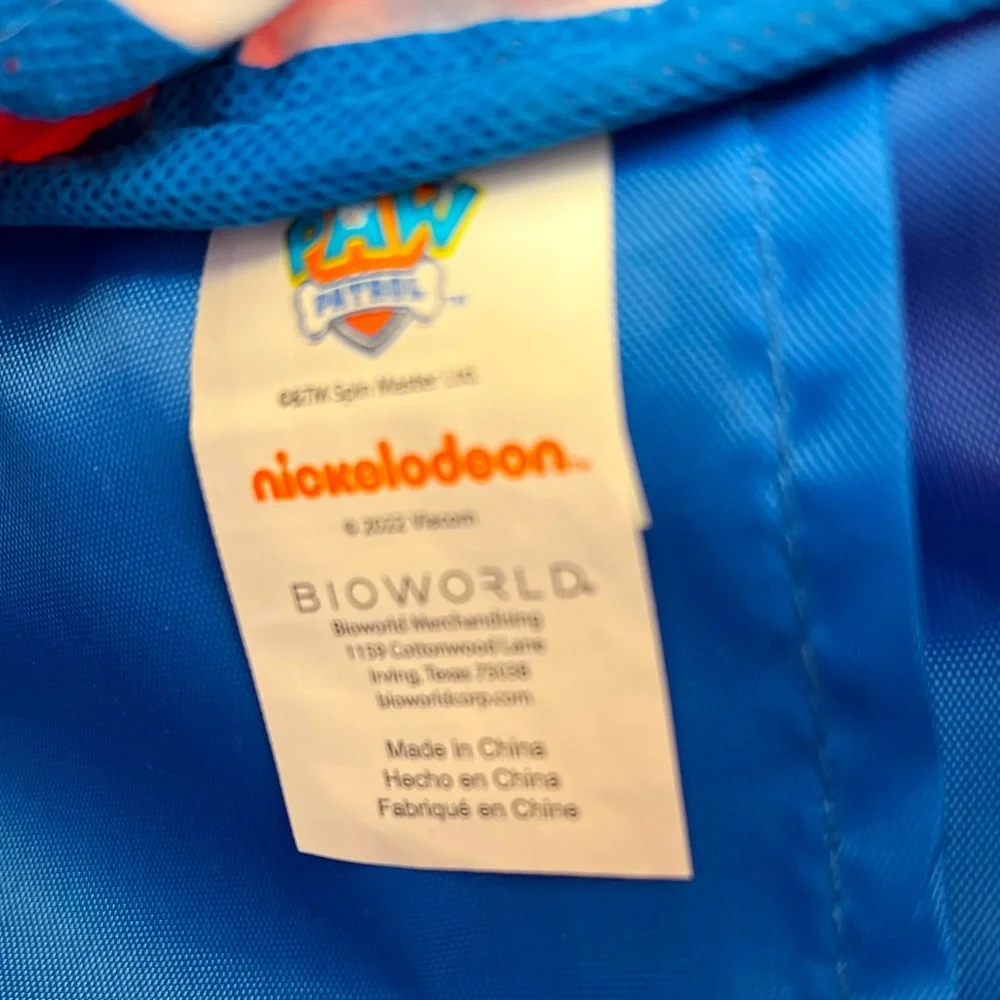 Multicolored Backpack Featuring Paw Patrol Characters with Two Zippered Sections